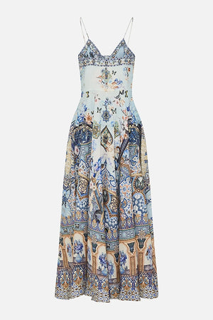 CAMILLA Long Dress With Tie Front-SALE
