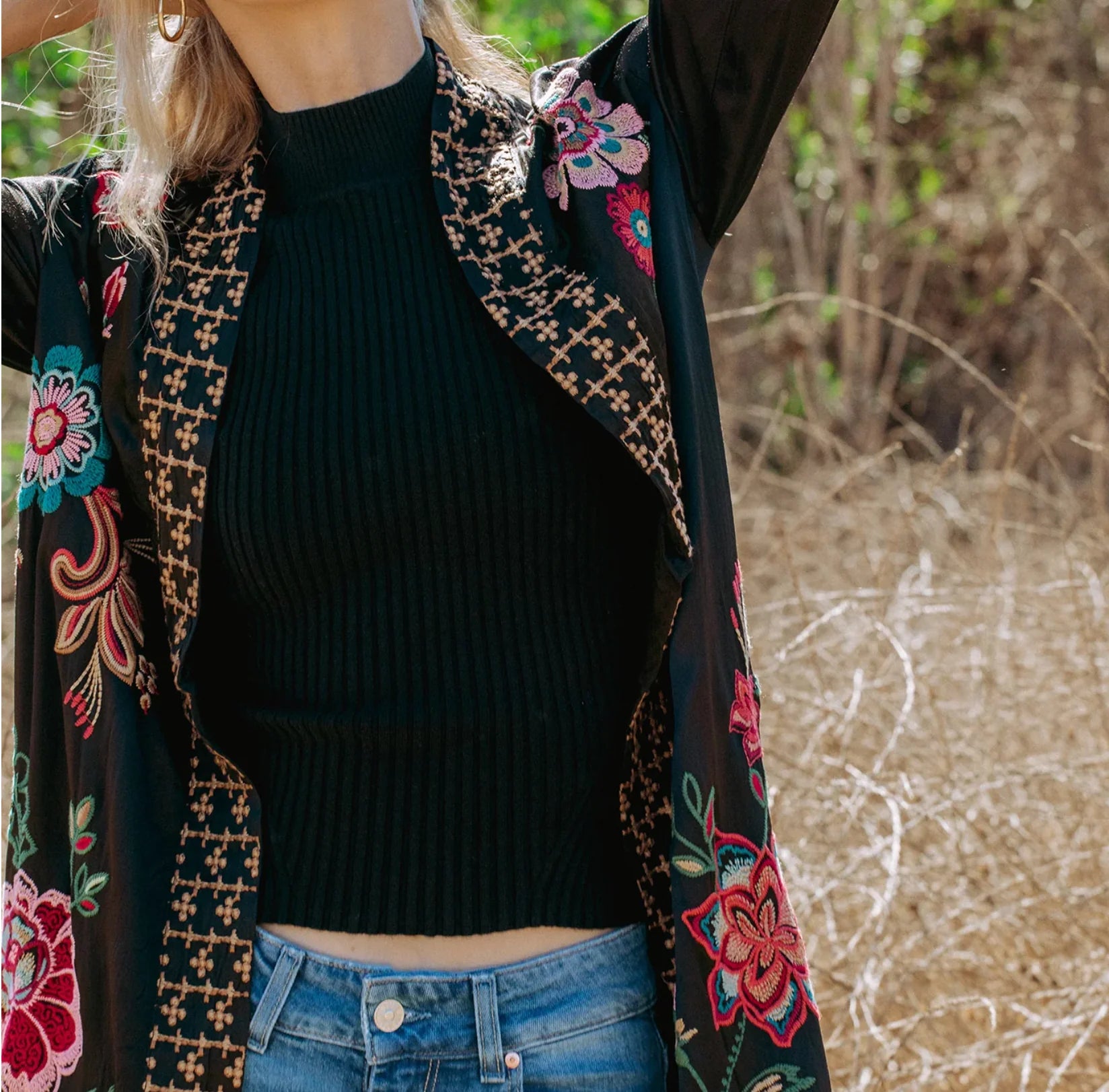 JOHNNY WAS Long Kimono Coat - Messine size small - SALE