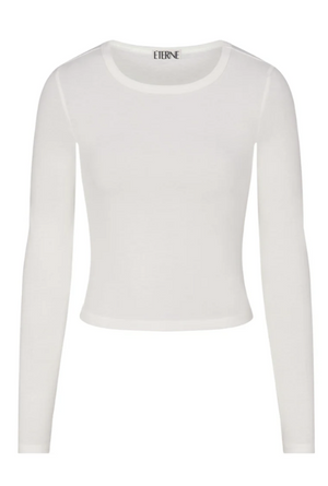 LONG SLEEVE BABY TEE IVORY