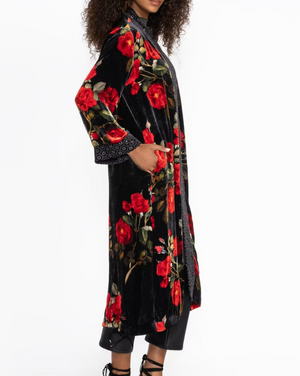 JOHNNY WAS Velvet Kimono Coat - small - SALE
