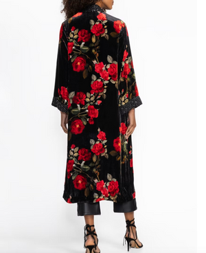 JOHNNY WAS Velvet Kimono Coat - small - SALE