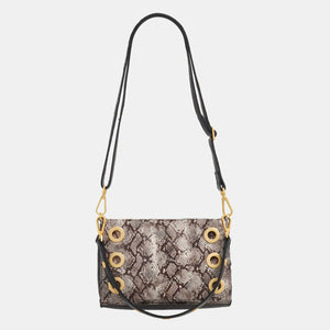 Hammitt MONTANA CLUTCH SML Contrast Snake/Brushed Gold